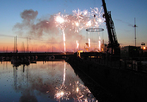 Firework finale in Whitehaven harbour