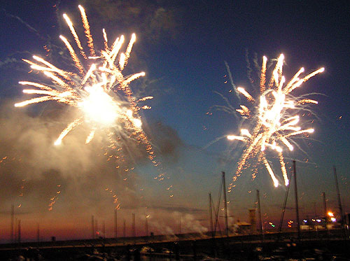 Fireworks on the old quay