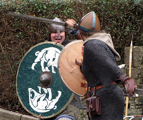 Viking sword battle