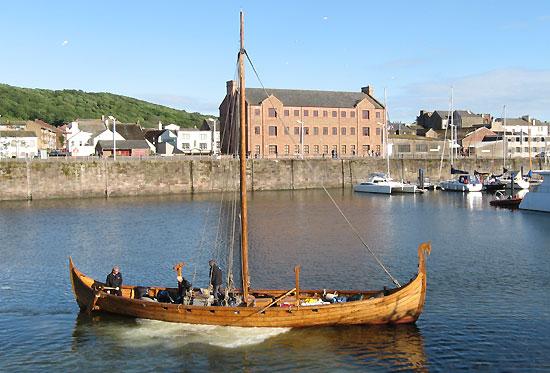 Viking Long boat in Whitehaven Queen's dock