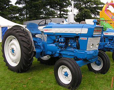 Blue Ford 5000 tractor