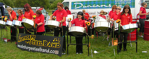 Milnthorpe Steel band at the vintage rally